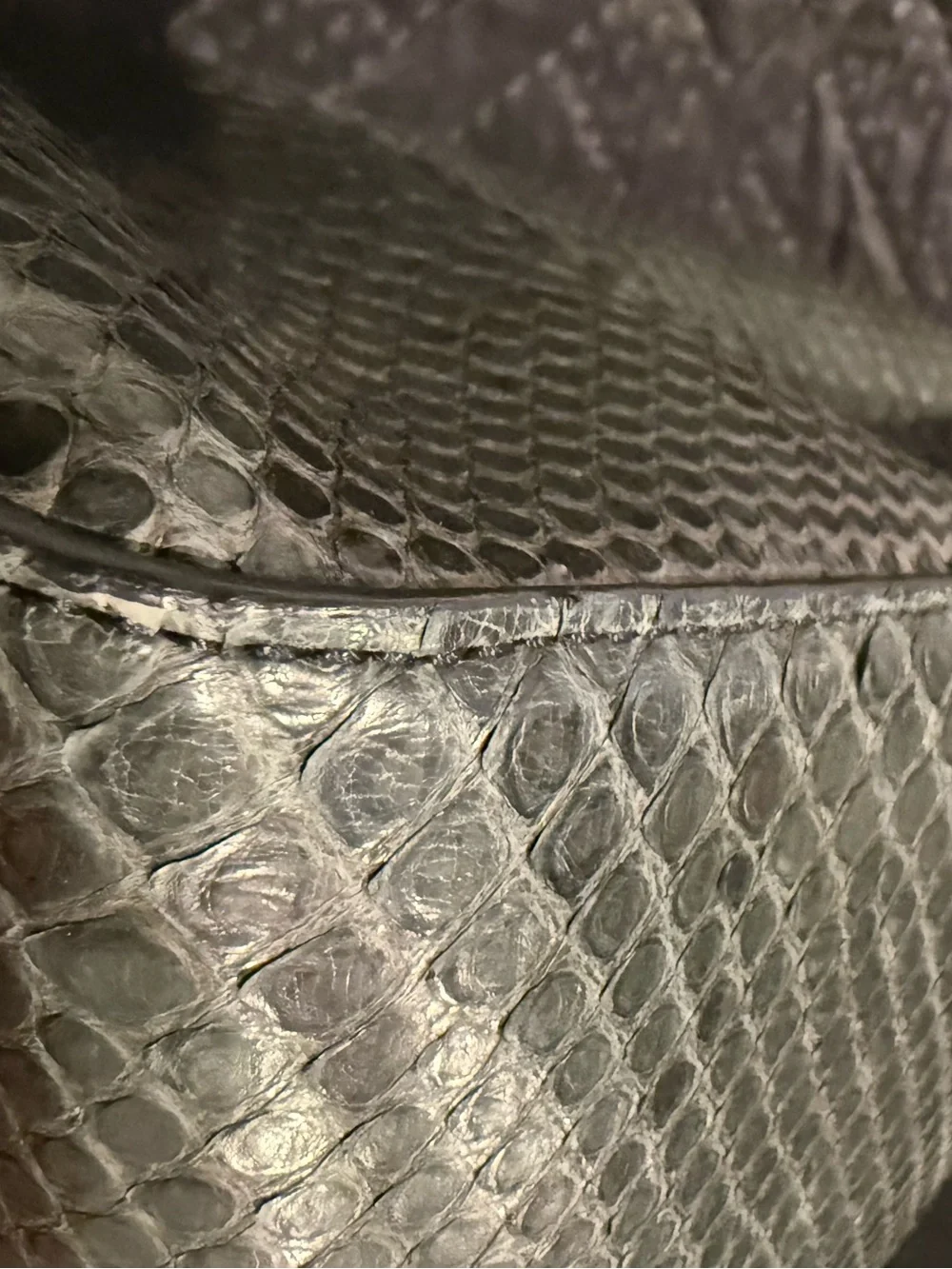 Chanel Dark Green Python Large Neo Executive Tote